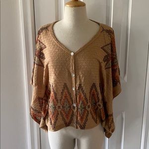 Flowy Aztec Sweater Shirt